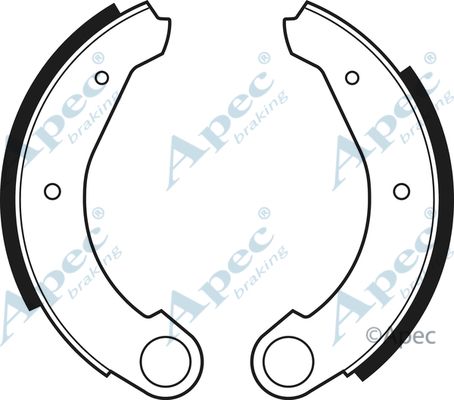 APEC BRAKING Комплект тормозных колодок SHU15